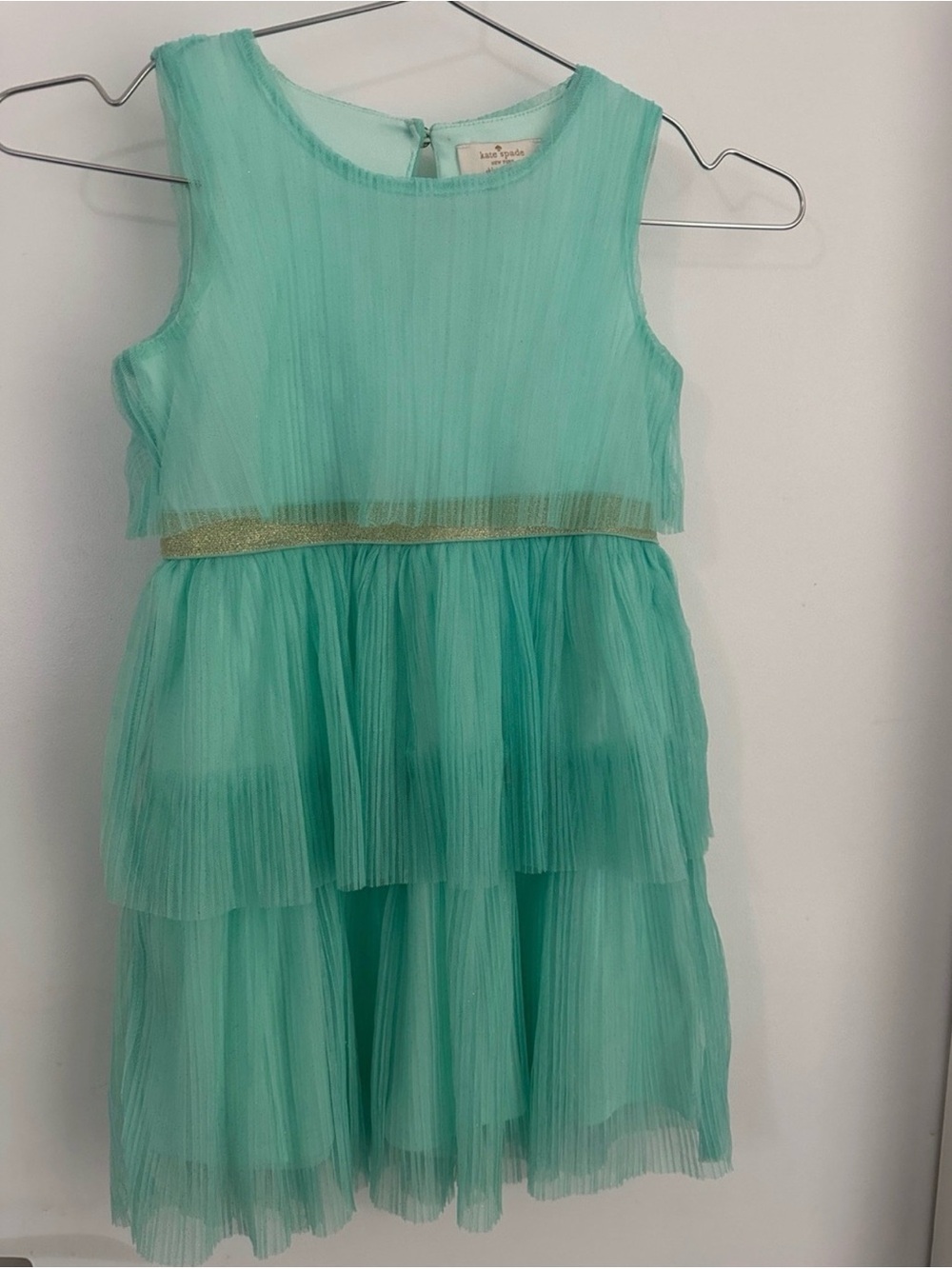Kate Spade New York Mint Shimmer Tulle Dress Girls Size 6